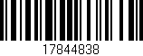 Código de barras (EAN, GTIN, SKU, ISBN): '17844838'