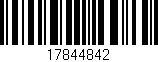 Código de barras (EAN, GTIN, SKU, ISBN): '17844842'