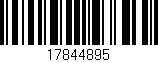 Código de barras (EAN, GTIN, SKU, ISBN): '17844895'