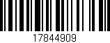 Código de barras (EAN, GTIN, SKU, ISBN): '17844909'