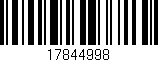 Código de barras (EAN, GTIN, SKU, ISBN): '17844998'