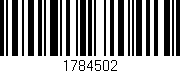Código de barras (EAN, GTIN, SKU, ISBN): '1784502'