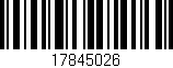Código de barras (EAN, GTIN, SKU, ISBN): '17845026'