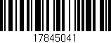 Código de barras (EAN, GTIN, SKU, ISBN): '17845041'
