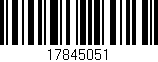 Código de barras (EAN, GTIN, SKU, ISBN): '17845051'