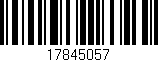 Código de barras (EAN, GTIN, SKU, ISBN): '17845057'