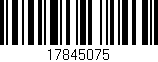 Código de barras (EAN, GTIN, SKU, ISBN): '17845075'