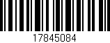 Código de barras (EAN, GTIN, SKU, ISBN): '17845084'