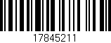 Código de barras (EAN, GTIN, SKU, ISBN): '17845211'