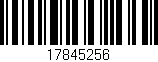 Código de barras (EAN, GTIN, SKU, ISBN): '17845256'