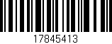 Código de barras (EAN, GTIN, SKU, ISBN): '17845413'
