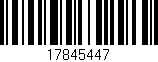 Código de barras (EAN, GTIN, SKU, ISBN): '17845447'