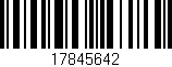 Código de barras (EAN, GTIN, SKU, ISBN): '17845642'