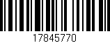 Código de barras (EAN, GTIN, SKU, ISBN): '17845770'