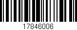 Código de barras (EAN, GTIN, SKU, ISBN): '17846006'