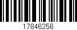 Código de barras (EAN, GTIN, SKU, ISBN): '17846256'