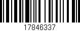 Código de barras (EAN, GTIN, SKU, ISBN): '17846337'