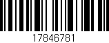 Código de barras (EAN, GTIN, SKU, ISBN): '17846781'