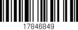Código de barras (EAN, GTIN, SKU, ISBN): '17846849'
