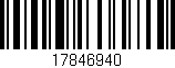 Código de barras (EAN, GTIN, SKU, ISBN): '17846940'
