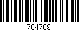 Código de barras (EAN, GTIN, SKU, ISBN): '17847091'