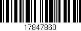 Código de barras (EAN, GTIN, SKU, ISBN): '17847860'
