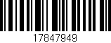 Código de barras (EAN, GTIN, SKU, ISBN): '17847949'
