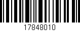 Código de barras (EAN, GTIN, SKU, ISBN): '17848010'