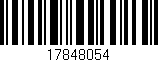 Código de barras (EAN, GTIN, SKU, ISBN): '17848054'