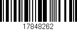 Código de barras (EAN, GTIN, SKU, ISBN): '17848262'