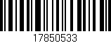 Código de barras (EAN, GTIN, SKU, ISBN): '17850533'