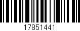 Código de barras (EAN, GTIN, SKU, ISBN): '17851441'