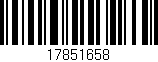 Código de barras (EAN, GTIN, SKU, ISBN): '17851658'