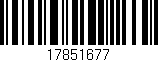 Código de barras (EAN, GTIN, SKU, ISBN): '17851677'