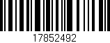 Código de barras (EAN, GTIN, SKU, ISBN): '17852492'