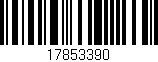 Código de barras (EAN, GTIN, SKU, ISBN): '17853390'