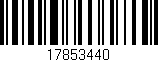 Código de barras (EAN, GTIN, SKU, ISBN): '17853440'