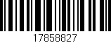 Código de barras (EAN, GTIN, SKU, ISBN): '17858827'