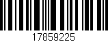 Código de barras (EAN, GTIN, SKU, ISBN): '17859225'