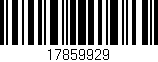 Código de barras (EAN, GTIN, SKU, ISBN): '17859929'