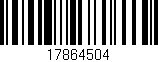 Código de barras (EAN, GTIN, SKU, ISBN): '17864504'