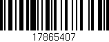 Código de barras (EAN, GTIN, SKU, ISBN): '17865407'