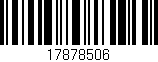 Código de barras (EAN, GTIN, SKU, ISBN): '17878506'