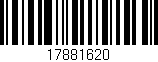 Código de barras (EAN, GTIN, SKU, ISBN): '17881620'