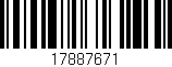 Código de barras (EAN, GTIN, SKU, ISBN): '17887671'