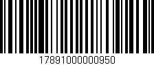 Código de barras (EAN, GTIN, SKU, ISBN): '17891000000950'