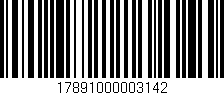 Código de barras (EAN, GTIN, SKU, ISBN): '17891000003142'