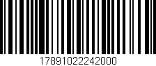 Código de barras (EAN, GTIN, SKU, ISBN): '17891022242000'