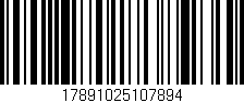 Código de barras (EAN, GTIN, SKU, ISBN): '17891025107894'