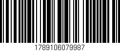 Código de barras (EAN, GTIN, SKU, ISBN): '1789106079987'